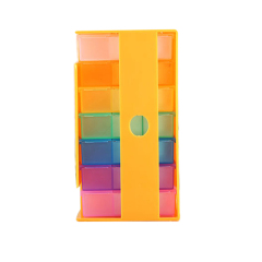 Rainbow color 7 day Plastic Pill Box 21 box Square pill box/plastic box