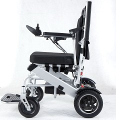 Lightweight aluminum alloy frame folding ten inch rear wheels lithium electric brushless motor electric wheel chair