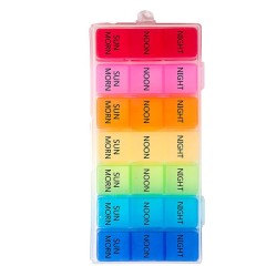 Plastic Medicine Box Family medicine box for the week 21 compartment portable travel colorful medicine box