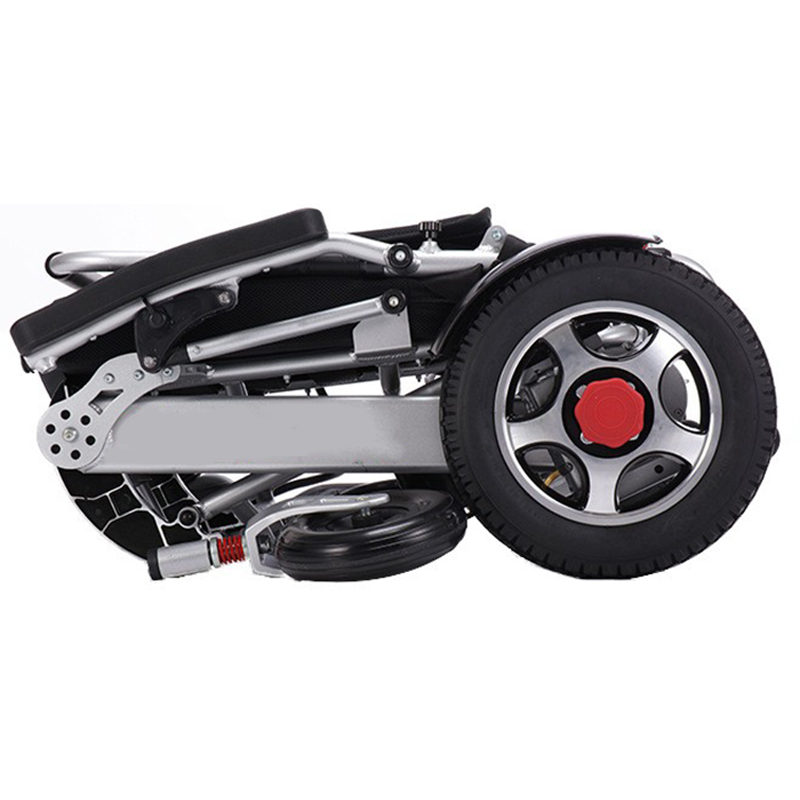 Four-wheel mobility vehicle Light aluminum alloy frame folding lithium electric wheel chair