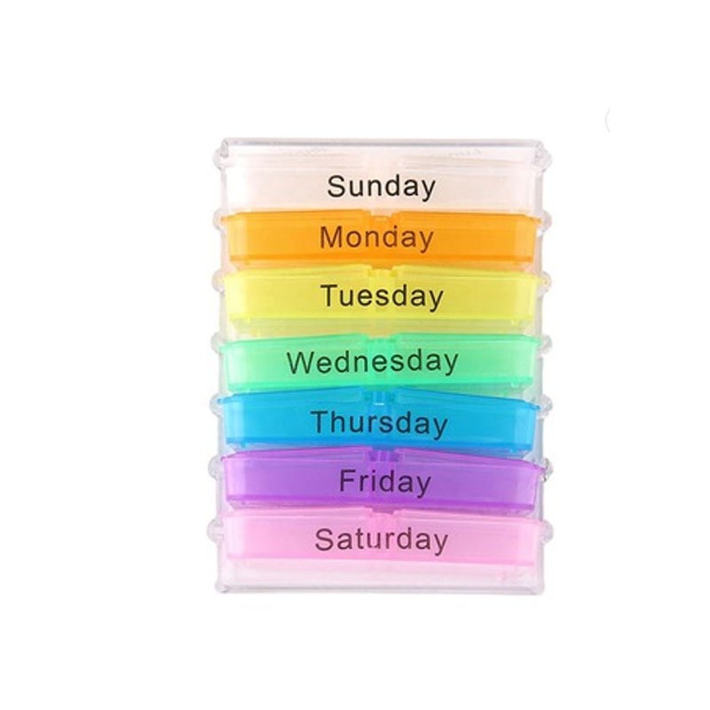 A week 28 compartments portable detachable plastic medicine box health food storage box elderly medicine box