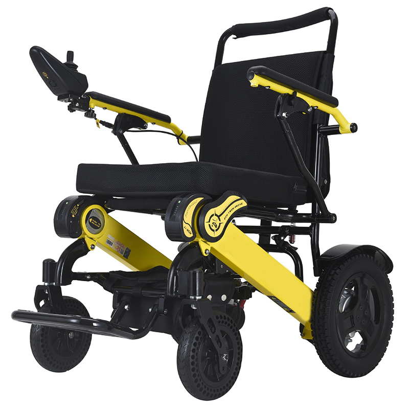 Four-wheel mobility portable aluminum alloy frame folding brushless motor lithium electric wheel chair
