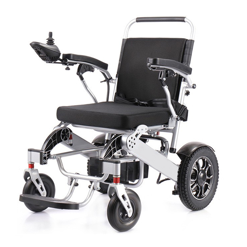 Four-wheel mobility vehicle lightweight aluminum alloy frame folding lithium electric wheel chair