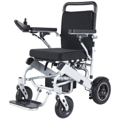 Lightweight aluminum alloy frame folding ten inch rear wheels lithium electric brushless motor electric wheel chair