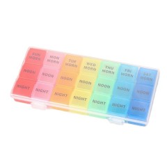 Plastic Medicine Box Family medicine box for the week 21 compartment portable travel colorful medicine box