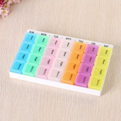 One week color band hook 28 grid travel can be split single portable 7 days color 28 grid medicine box
