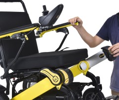 Four-wheel mobility portable aluminum alloy frame folding brushless motor lithium electric wheel chair
