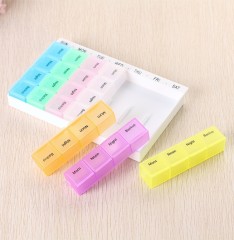 One week color band hook 28 grid travel can be split single portable 7 days color 28 grid medicine box