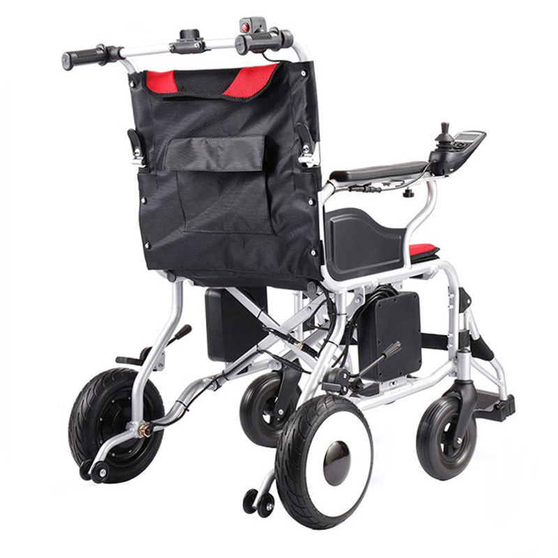 Four-wheel mobility portable aluminum alloy frame folding brushless wheel hub motor lithium electric wheel chair
