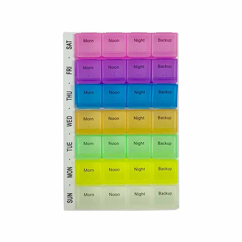 One week color band hook 28 grid travel can be split single portable 7 days color 28 grid medicine box