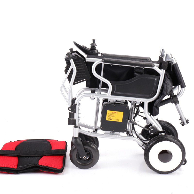 Four-wheel mobility portable aluminum alloy frame folding brushless wheel hub motor lithium electric wheel chair