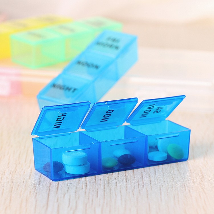 Plastic Medicine Box Family medicine box for the week 21 compartment portable travel colorful medicine box