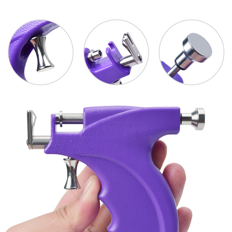 Ear Piercing Gun Ear Nose Navel Body Earring Gun And Accessories Yellow Piercing Gun Tools Kit