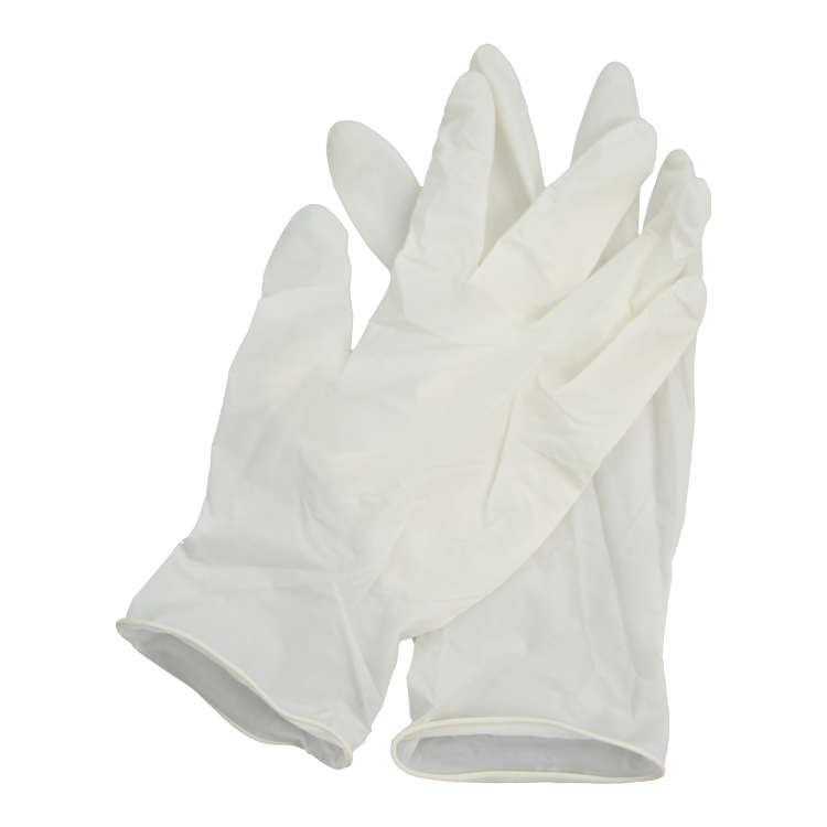 Factory high quality white Disposable Gloves Powder Free Laboratory non Medical exam Latex gloves