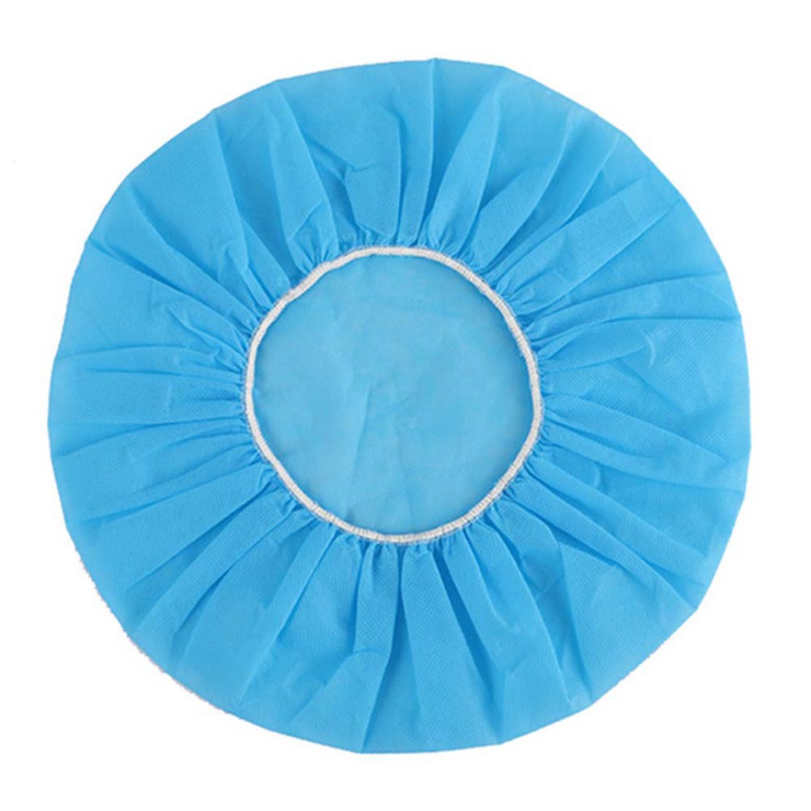 Disposable Medical Non woven strip cap bouffant head cover Hair Net surgical doctor nurse hat Round mob cap