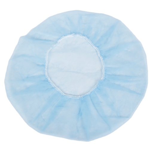 Disposable Medical Non woven strip cap bouffant head cover Hair Net surgical doctor nurse hat Round mob cap