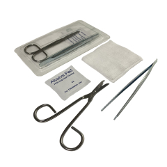 Tray disposable catheterization suture removal surgical kit