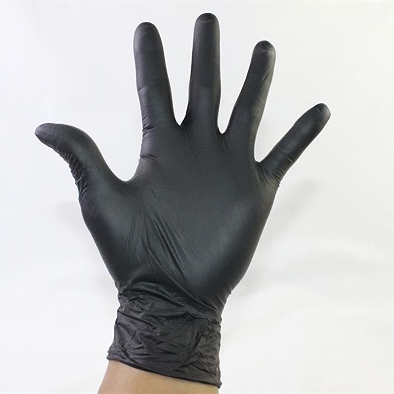 Wholesale Black Powder Free Nitrile Gloves With High Quality household Disposable Nitrile Gloves