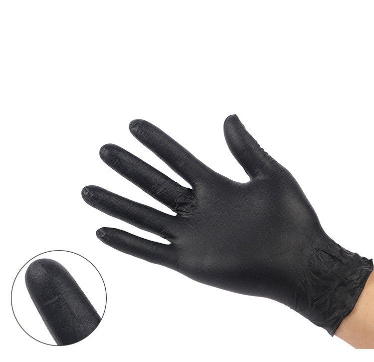Wholesale Black Powder Free Nitrile Gloves With High Quality household Disposable Nitrile Gloves