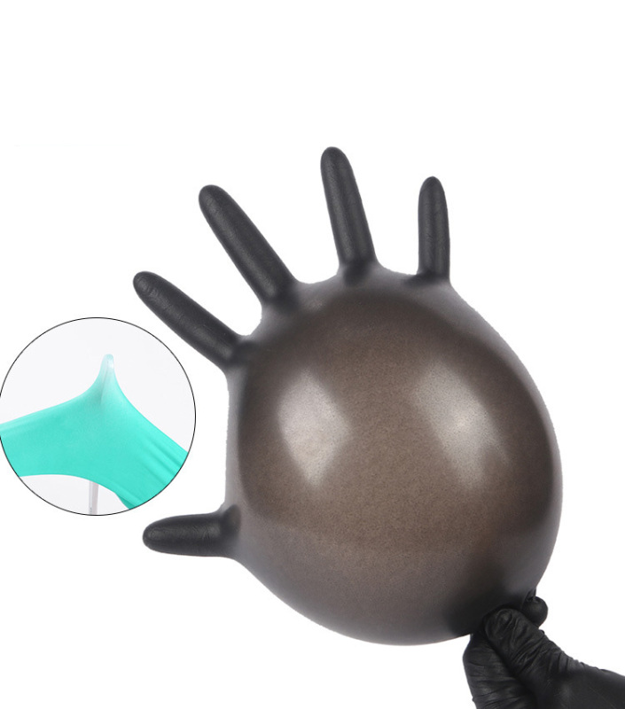 Wholesale Black Powder Free Nitrile Gloves With High Quality household Disposable Nitrile Gloves