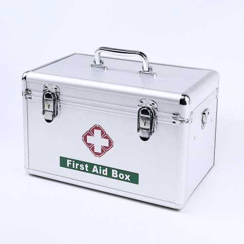 First Aid Aluminium Box with Shoulder strap Drugs Box