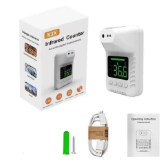 K3X voice broadcast language automatic non-contact thermome ter infrared induction thermome ter wall