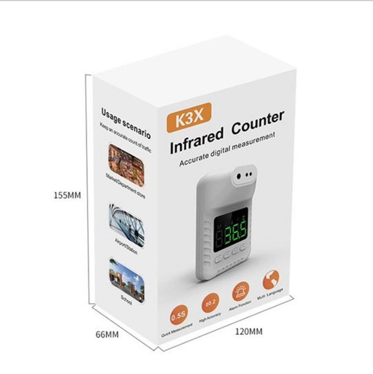 K3X voice broadcast language automatic non-contact thermome ter infrared induction thermome ter wall