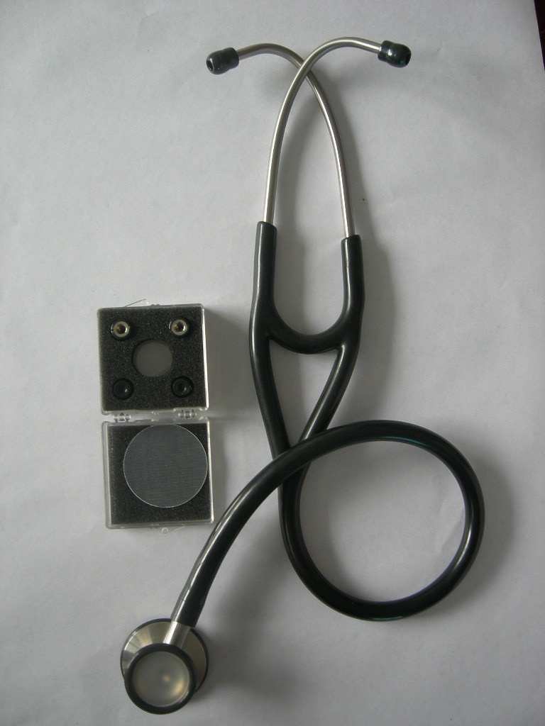 Doublepurpose doubleheaded doublesided stethoscope stainless steel