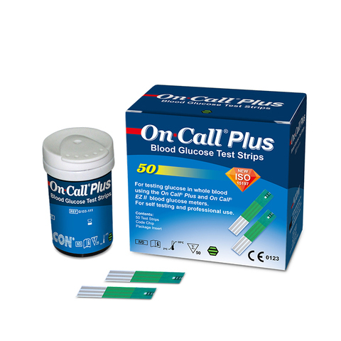 on call plus blood glucose meter blood sugar machine Diabetes test 50 test strips in one box
