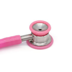 Wholesale 28inch Tubing Pediatric Pink Stainless Steel Dual Head Stethoscope For Sale