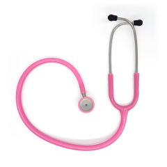 Wholesale 28inch Tubing Pediatric Pink Stainless Steel Dual Head Stethoscope For Sale