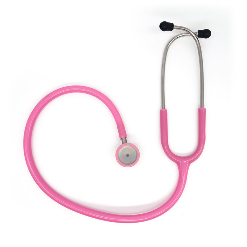 Wholesale 28inch Tubing Pediatric Pink Stainless Steel Dual Head Stethoscope For Sale
