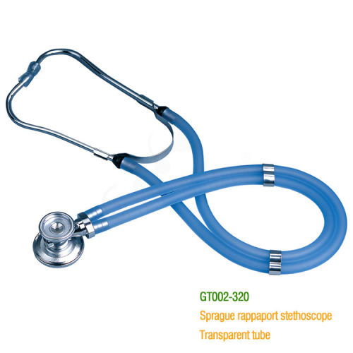 High quality colored chest piece parts transparent tube type medical sprague rappaport stethoscope