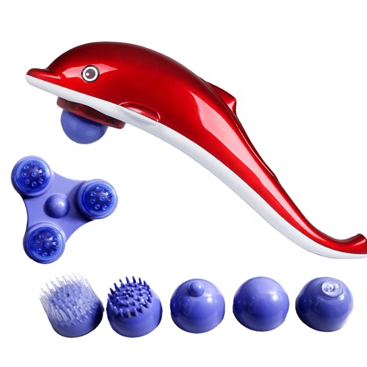 electronic infrared dolphin handed body massager stick