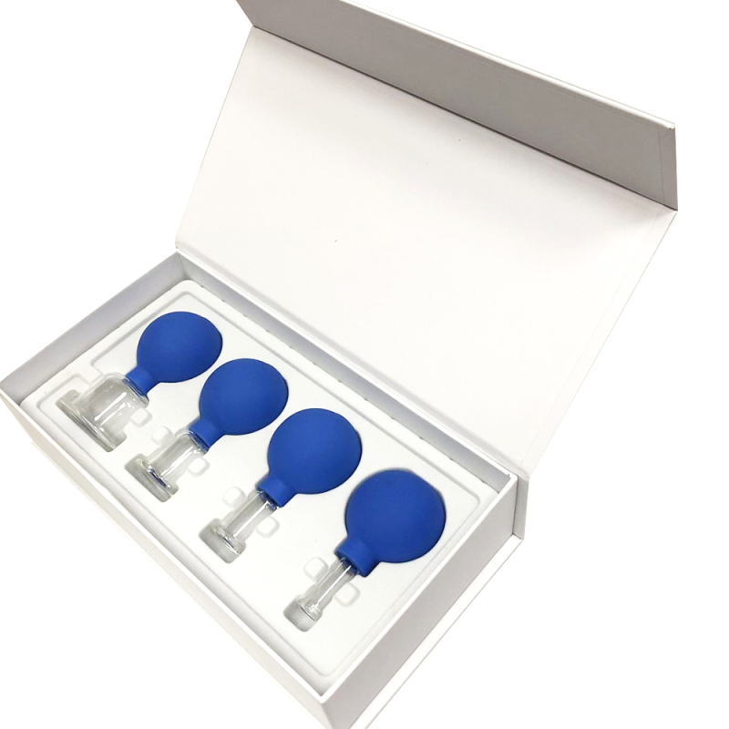 Anti Aging Silicone Cupping Glass Cupping Therapy Set For Face and Body Vacuum Cupping Set