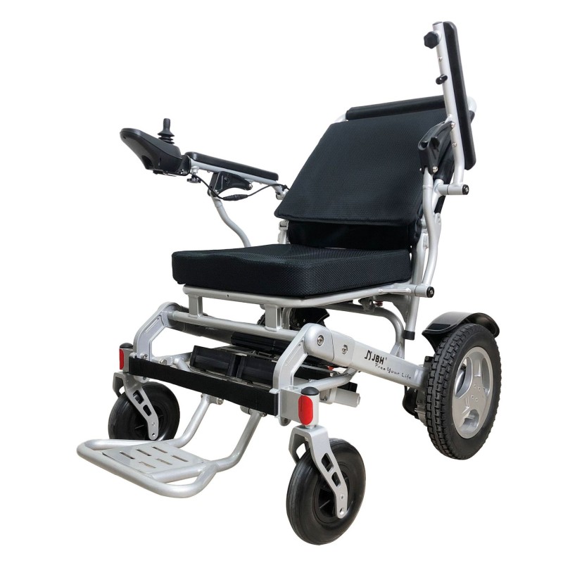 High quality elderly disabled light aluminum folding battery durable remote control electric wheelchair