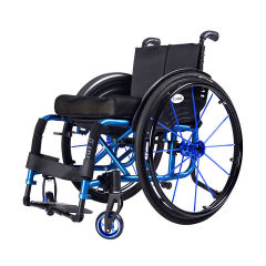 Sports marathons use wheelchairs that are portable and collapsible