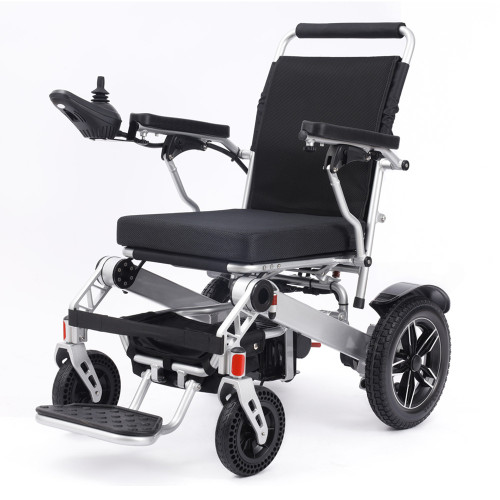 High quality elderly disabled light aluminum folding battery durable remote control electric wheelchair