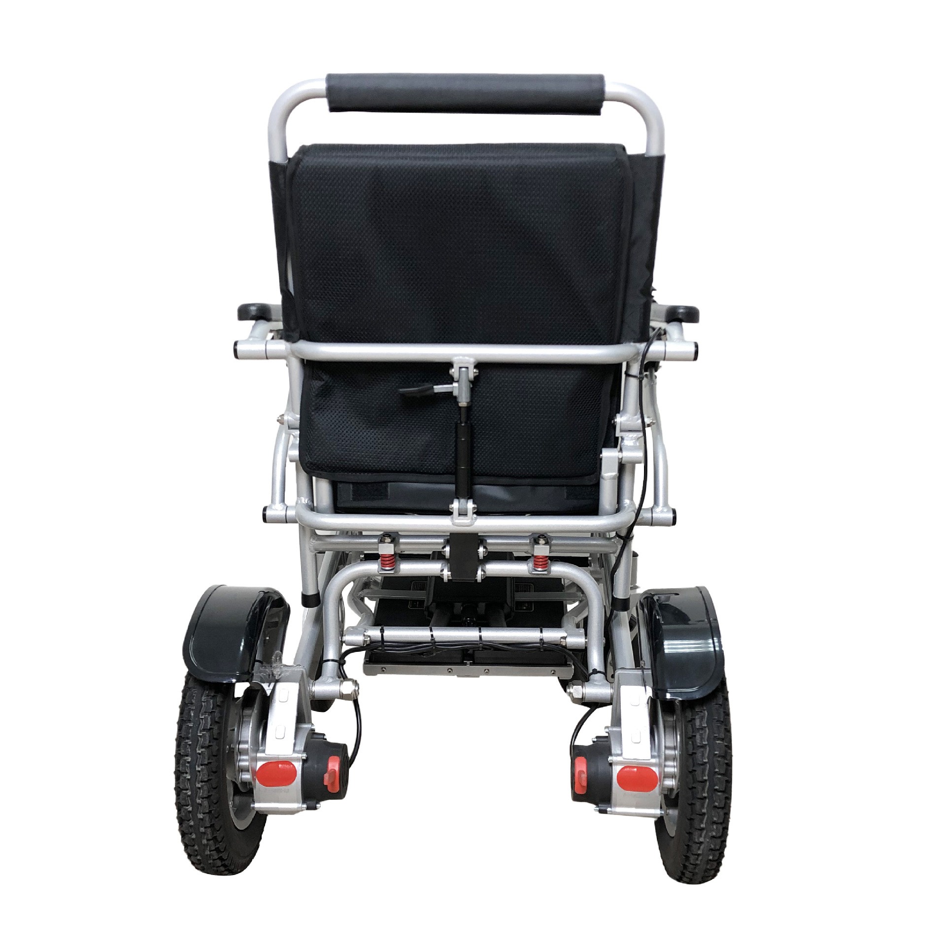 High quality elderly disabled light aluminum folding battery durable remote control electric wheelchair