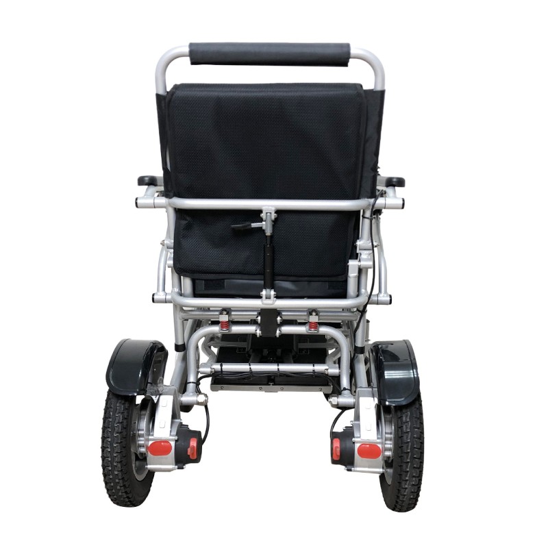 High quality elderly disabled light aluminum folding battery durable remote control electric wheelchair