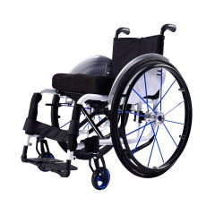 Sports marathons use wheelchairs that are portable and collapsible