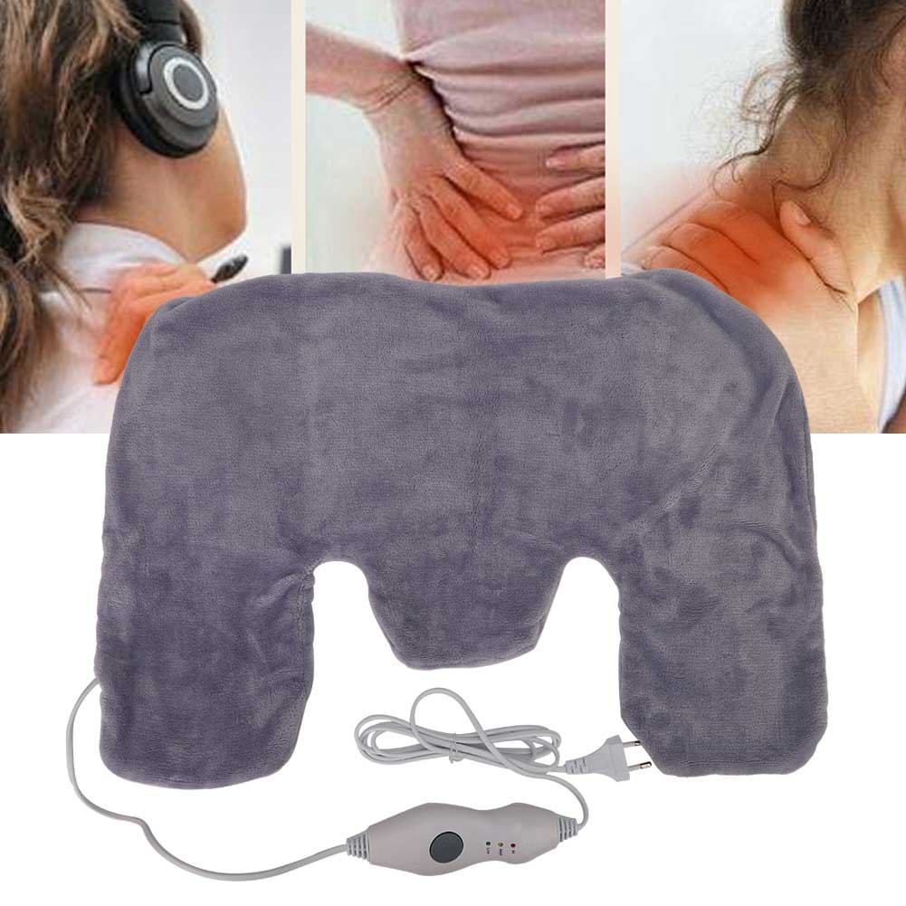 Soft Flannel Microwave Electric Heating Pad For Neck And Shoulders Wrap Around Back Pain Relief