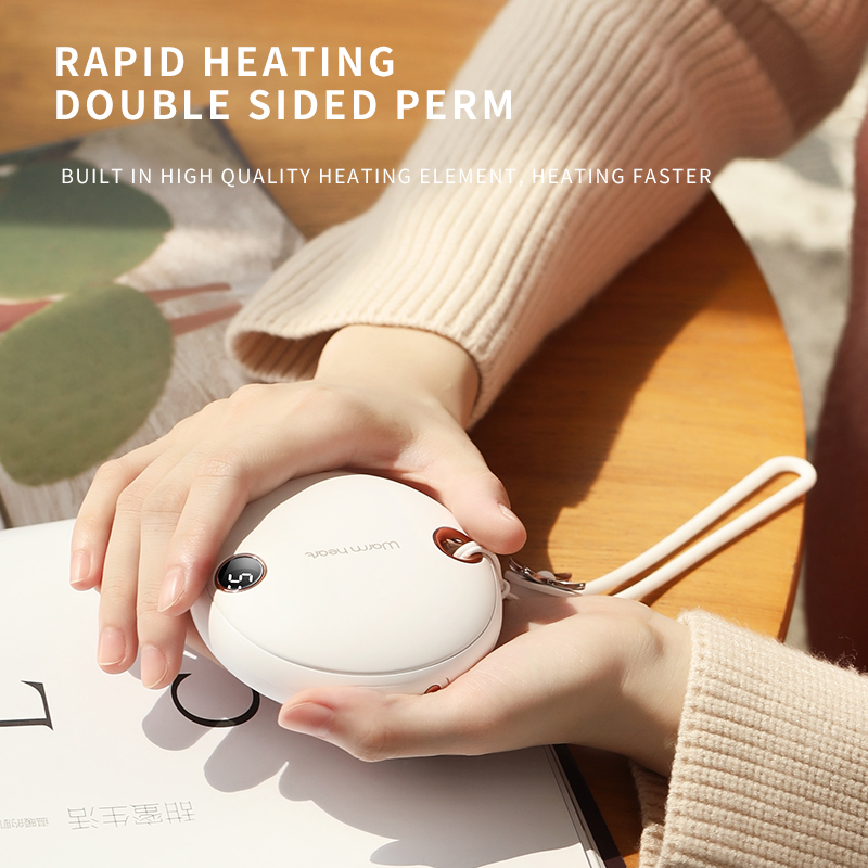 Winter Hot USB Rechargeable Reusable Cute Mini Pocket Hand Warmer Portable 5000mAh Electric Power Bank Hand Warmer