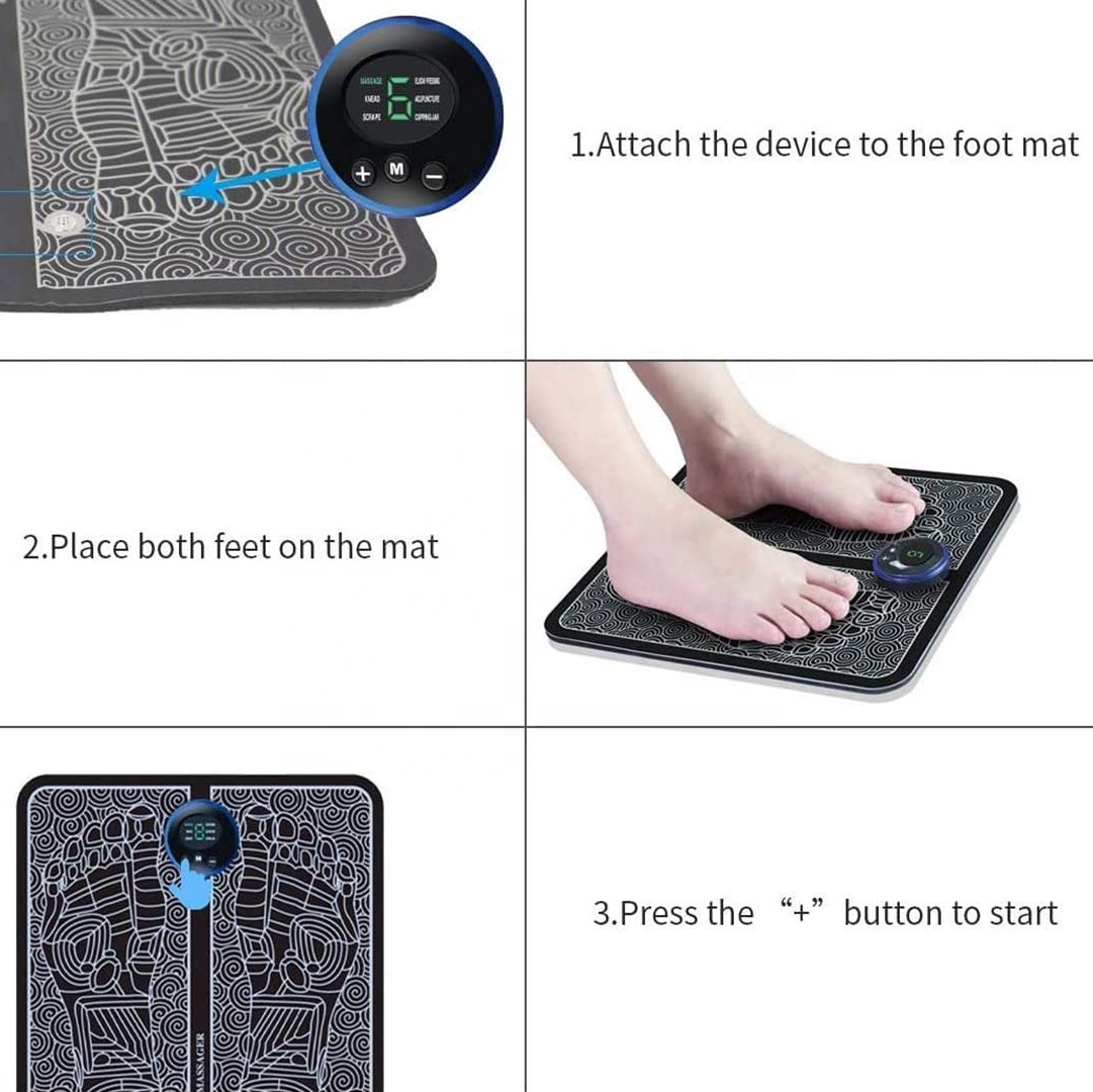 best selling product 2021 ems foot massager mat for feet leg reshaping massage