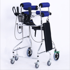 Stand Frame with Seat Wheel Rehabilitation Device Folding Height Adjustable Lower Limb Disabled