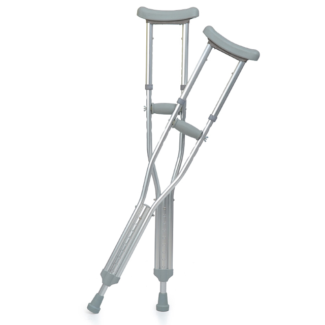 Multi-Position Height Adjustable Aluminum Walking Stick TPR Armpit Bracket Elbow Crutch Axillary Underarm Crutches