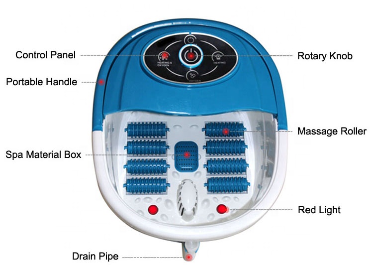 Feet spa blood circulation pedicure machine water foot massager with heating bubble