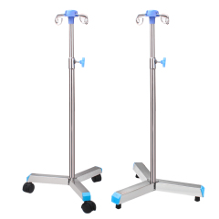 Hot sell stainless steel adjustable height hospital infusion stand/IV pole drip