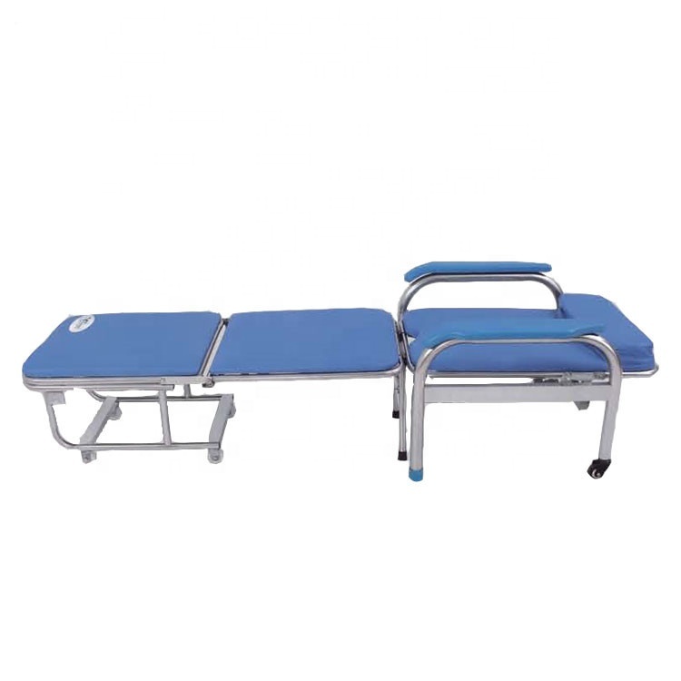 Hospital furniture clinic equipment stainless steel attendant chair