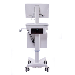Factory Price Height Adjustable Hospital Computer Cart Mobile Medical Trolley
